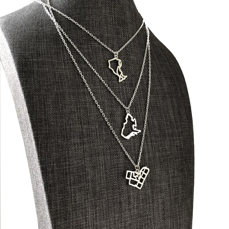 jewellery handmade in canada map pendant