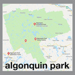 algonquin park pendant map jewelry