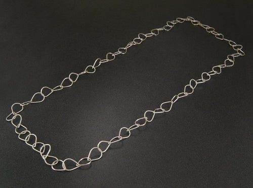 long silver handmade chain toronto
