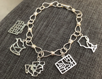 map charm bracelet handmade toronto