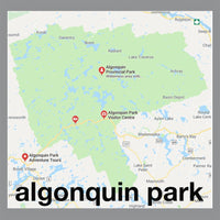 algonquin park pendant map jewelry