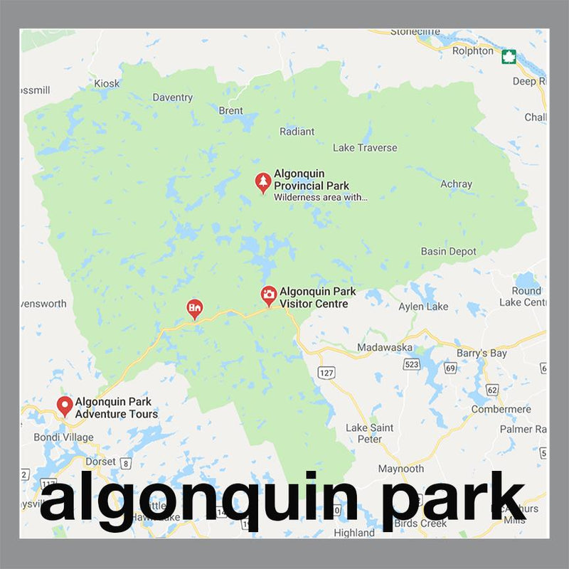 algonquin park pendant map jewelry