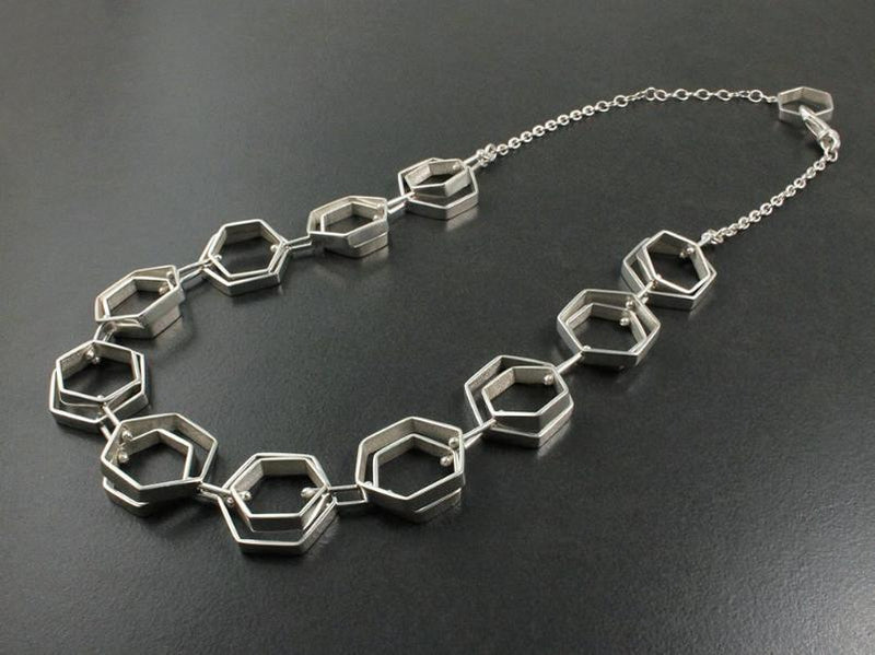 Hexagon Geometric Necklace