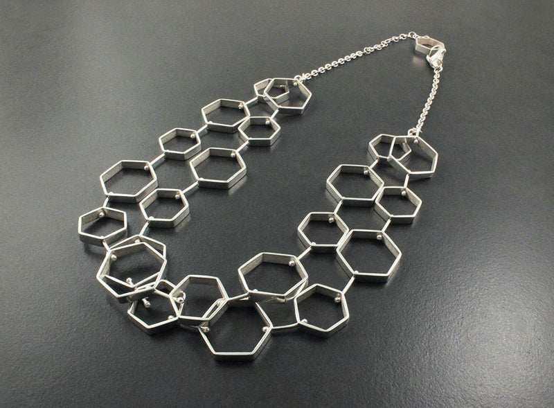 Hexagon Geometric Necklace