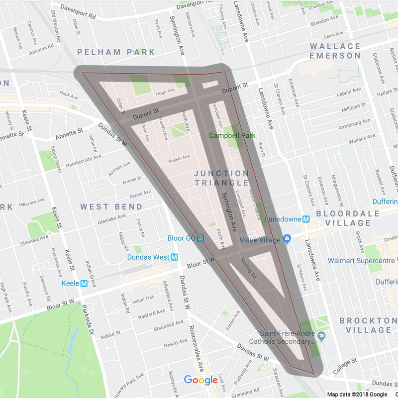 junction triangle toronto neighborhood pendant