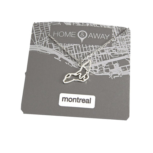 montreal quebec map pendant necklace
